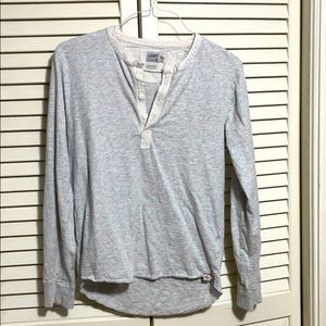 Grayers Henley long sleeve T Grey heather M